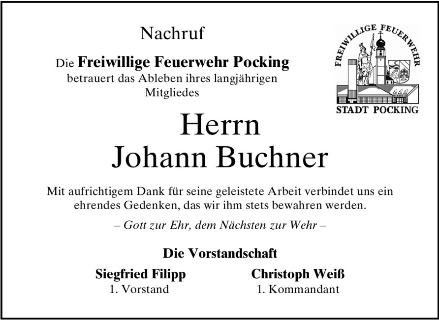 Nachruf Buchner